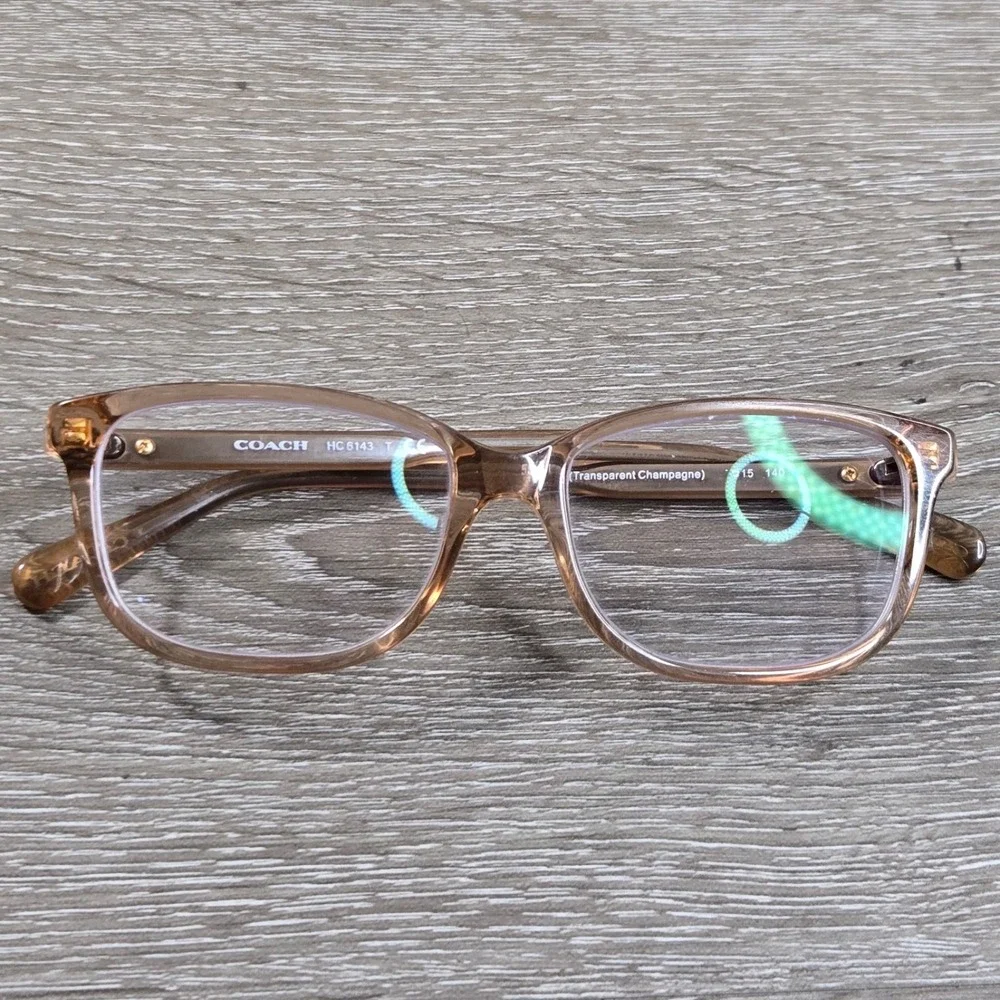 Coach HC6143 5661 Transparent Champagne Full Rim Womens Eyeglass Frame only